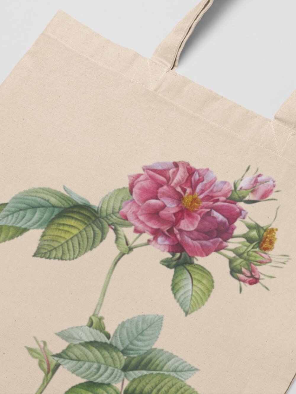 Rose Of Frankfurt Vintage Floral Print Graphic Canvas Tote Bag - Picture 3 of 5